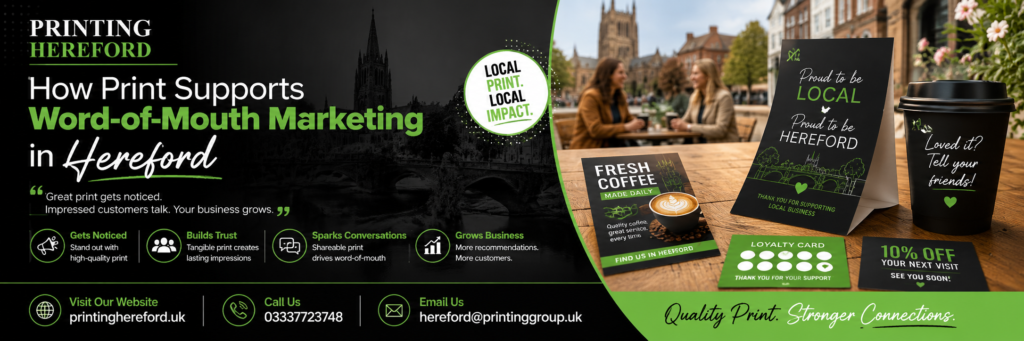 How Print Supports Word-of-Mouth Marketing in Hereford
